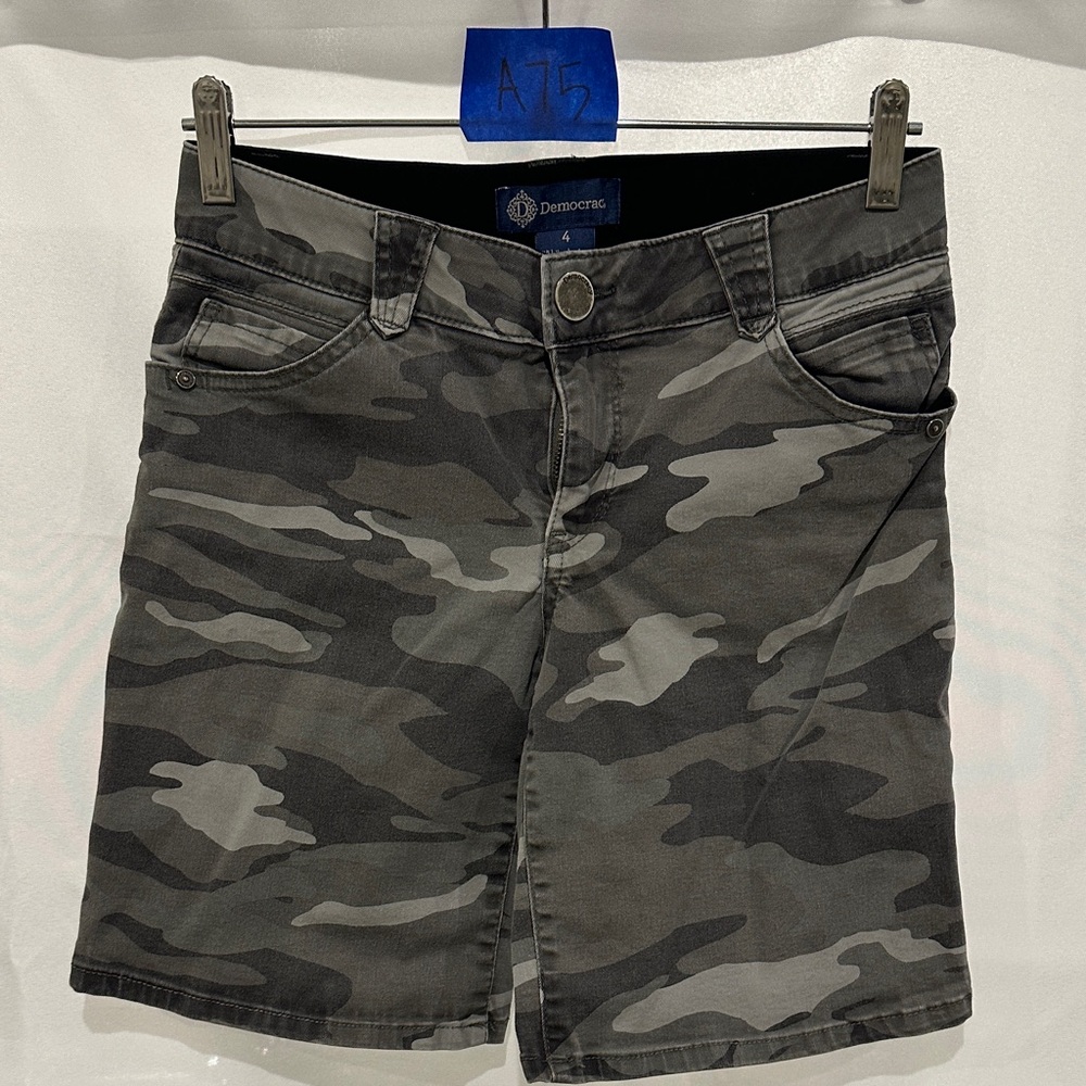 Democracy Women's Camo Jean Shorts in Gray & Black